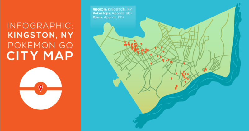INFOGRAPHIC: Kingston, NY Pokémon GO Map INFOGRAPHIC: Kingston, NY Pokémon GO Map
